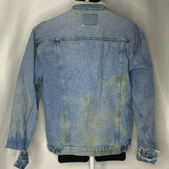 Vintage Arizona Jean Denim Jacket M Destroyed - Picture 6 of 9